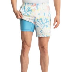 Birddogs Broomstick Tie Dye Built In Liner Shorts Size XL
